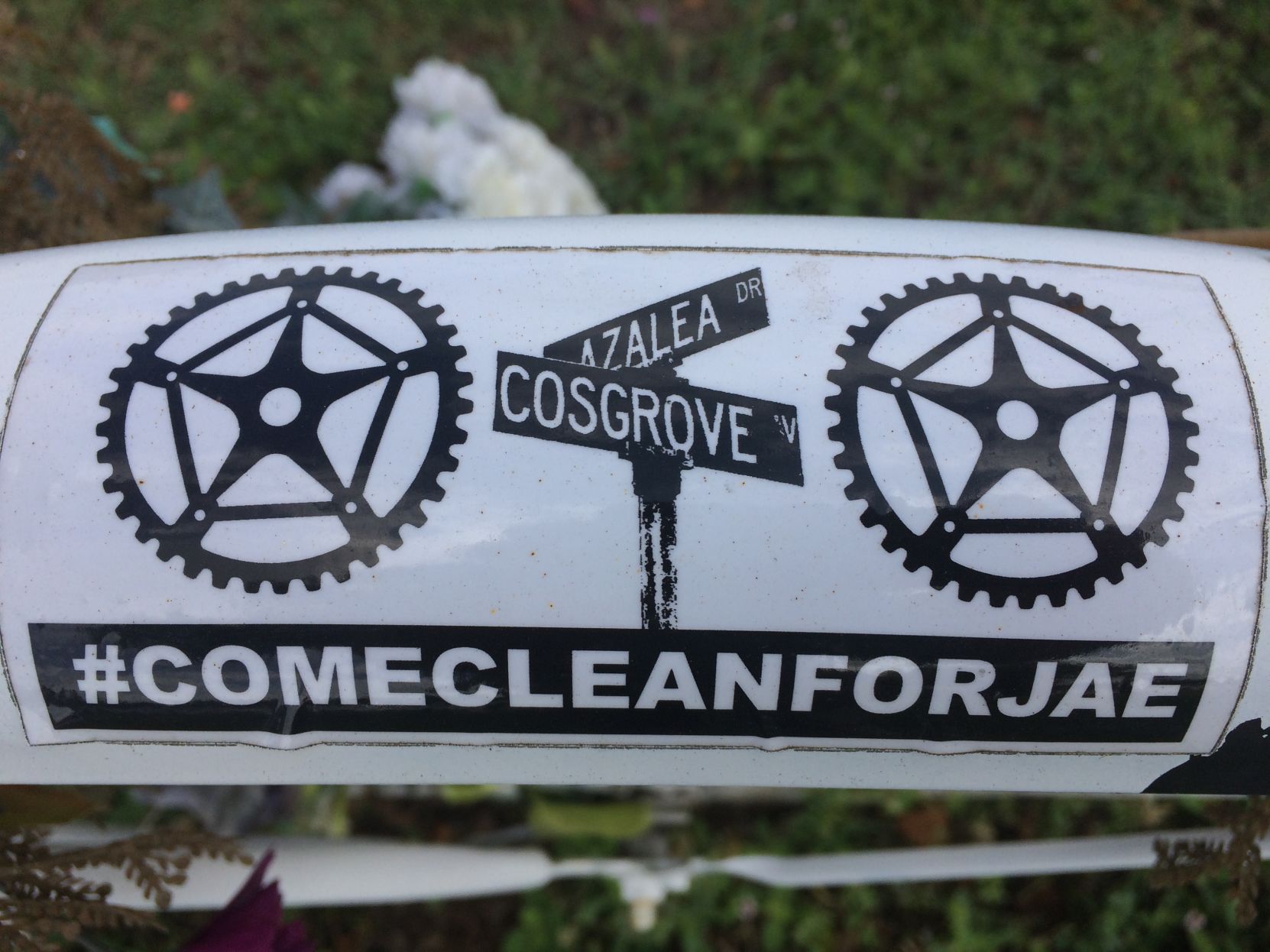 Ghost bike stickers